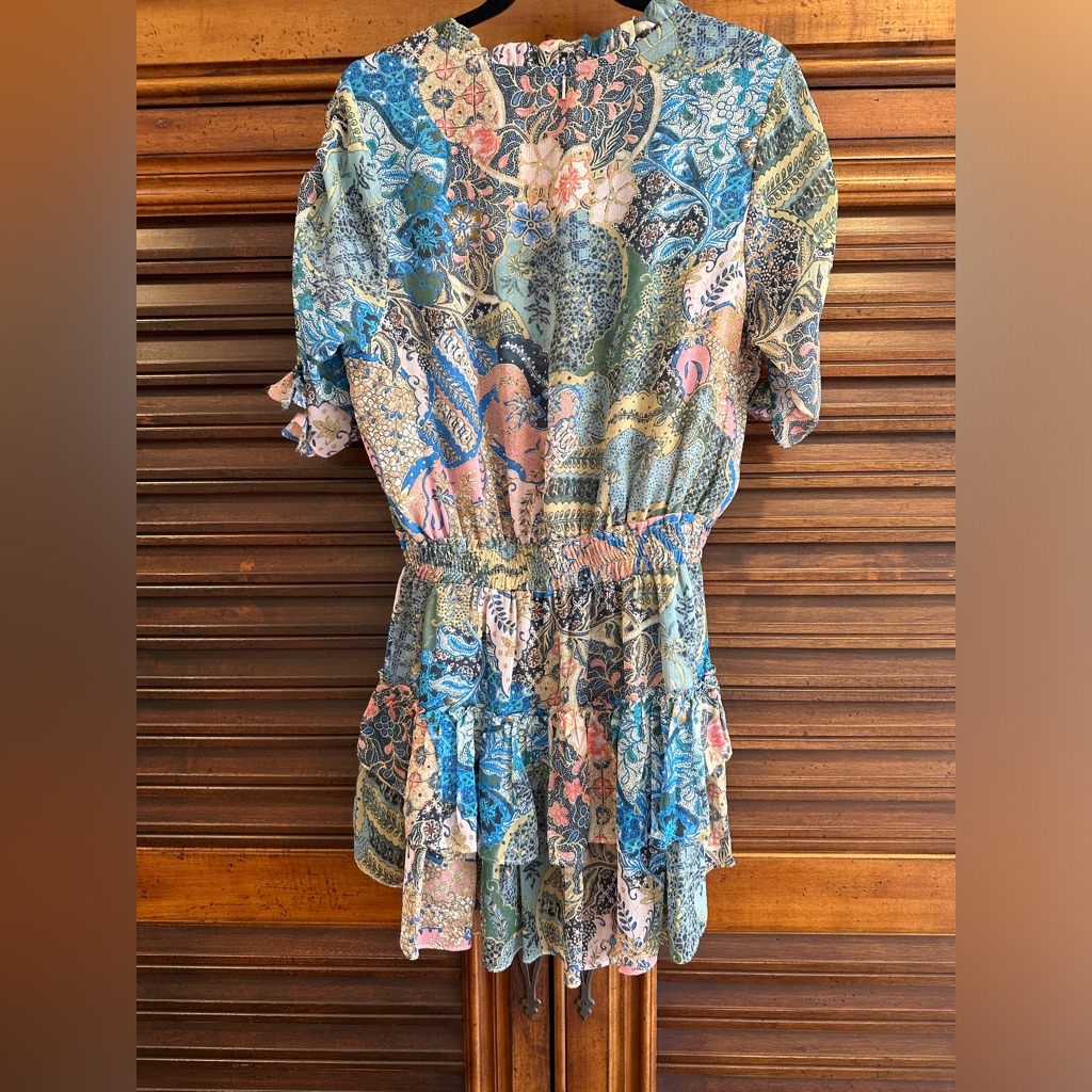 Misa Los Angeles Becca Dress Casablanca Blue- Multi Paisley Size Medium